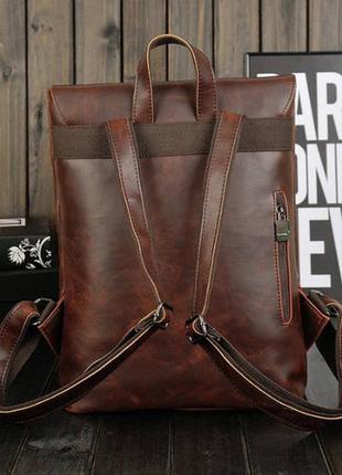 Качественный мужской рюкзак эко кожа хаки
коричневый городской5 фото