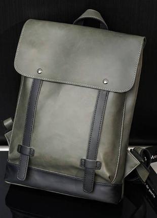 Качественный мужской рюкзак эко кожа хаки
коричневый городской3 фото