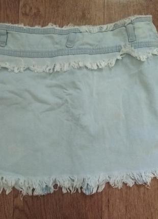 Классная светлая юбка под джинсу2 фото