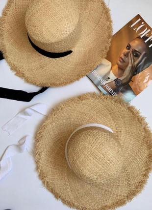 Комплект плетённая сумка и шляпа с бахромой3 фото