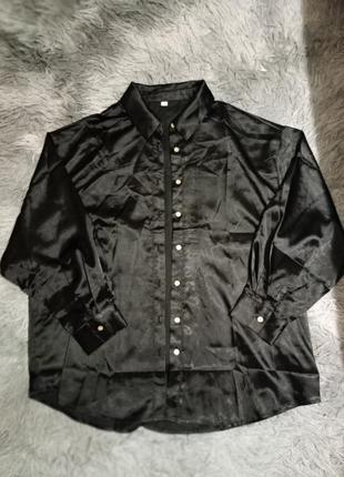 Новенька атласна рубашка shein