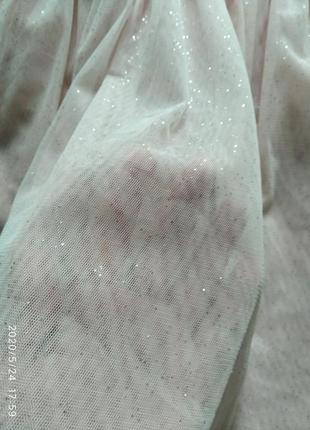 Мега пышная пудровая юбочка с мерцающим глиттером.f&f.9-10л.134/1407 фото