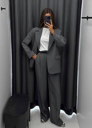 Женский костюм (брюки-палаццо+пиджак)