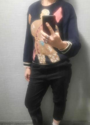 Дизайнерський художній вінтажний светр від malina wong7 фото