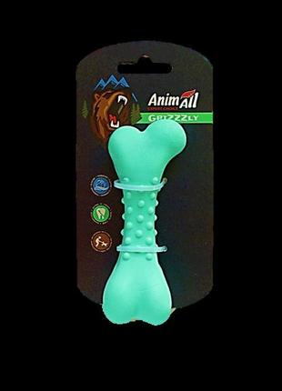 Игрушка animall grizzzly косточка, размер 11х4.7х4 см, цвет ментоловый