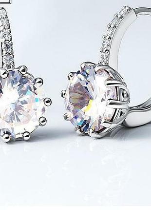Сережки з фианитом