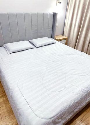 Комплект постельного белья страйп сатин 4 сезона евро размер 230×250 постельное белье с одеялом 210×230