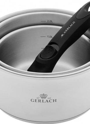 Набір посуду 4 предмет gerlach сріблястий (2000002668756)