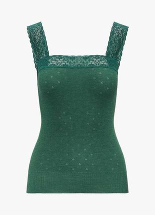 Роскошный бесшовный топ с кружевными бретелями brora, xs/s/m