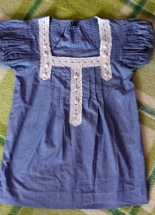 Блуза с пышными рукавчиками на лето xs