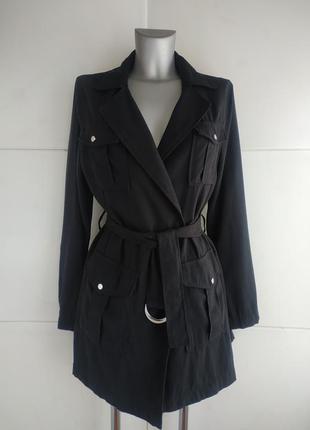 Легка куртка сорочкового крою new look з кишенями і поясом