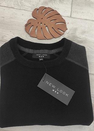 Светр чоловічий стильний, чорного кольору, підлітковий xxs "new look".
