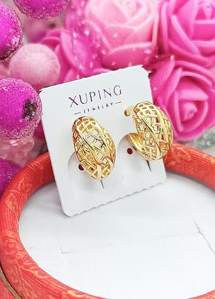 Серьги медсплав медзолото, колечки конго кольца узорные, закутня