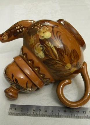 Чайник керамика ссср майолика ручная роспись6 фото