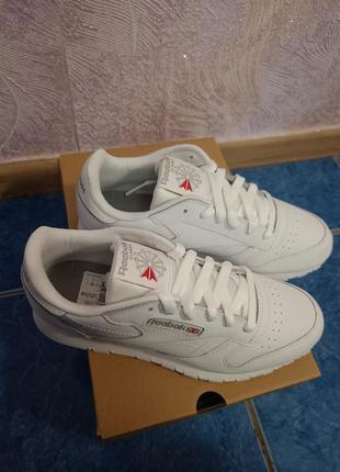 Reebok classic leather кроссовки 34,5 размер 22,5 см детские2 фото