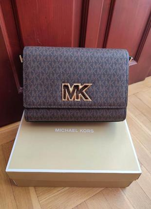 Сумка michael kors mimi medium logo messenger7 фото