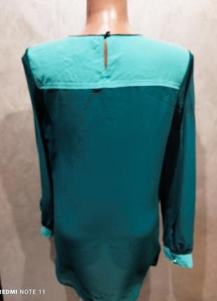 Удобная комбинированная блузка известного шведского бренда h&amp;m5 фото