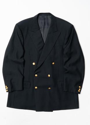 Burberry’s men’s vintage navy blue double breasted wool blazer, sports coat&nbsp;мужской пиджак