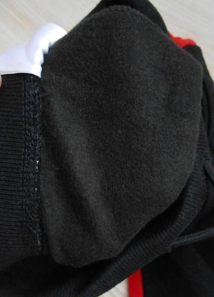 Спортивные черные штаны на флисе3 фото