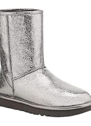 Зимові чоботи ugg classic short metallic sparkle