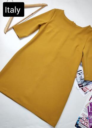 Платье женское желтое с короткими рукавами от бренда italy m