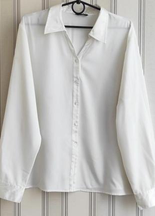 💛💙💛 брендовая рубашка, блуза с отделкой атласа. батал1 фото