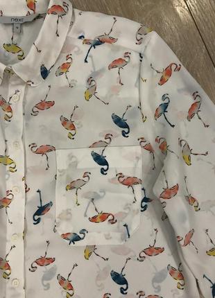Рубашка блузка в фламинго4 фото
