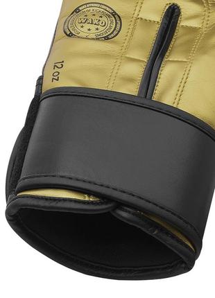 Перчатки с лицензией wako для бокса и кикбоксинга | черно/золотой | adidas adikbwkf20010 фото