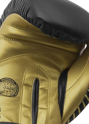 Перчатки с лицензией wako для бокса и кикбоксинга | черно/золотой | adidas adikbwkf2009 фото