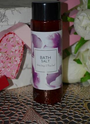 Соль для ванны белый виноград и роза bath salt white grape & rose leaf3 фото