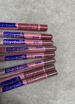 Олівцець для губ глембі glambee lip pencil (є 110 та 111 відтінок!)2 фото