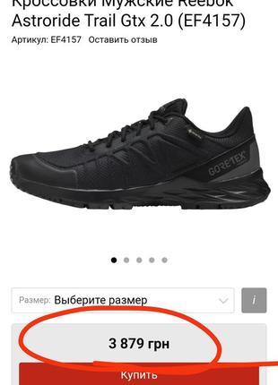 Мужские кроссовки reebok astroride trail 2.0 gore-tex

43-44 размер2 фото