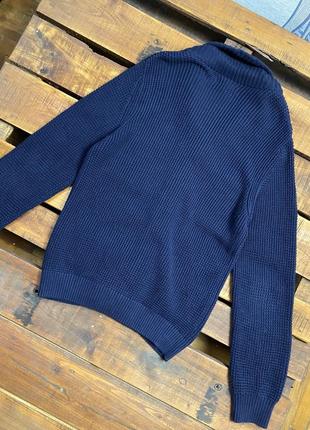 Мужская хлопковая кофта (свитер, кардиган) gant (гант лрр идеал оригинал синяя)2 фото