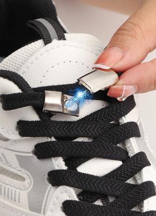 Еластичні шнурки без зв'язок з магнітом для дітей та дорослих / еластичні шнурки без зав'язок
