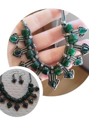 Набір намисто і сережки в етно стилі