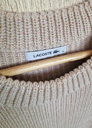 Стильный свитер крупная повязка с накладными карманами lacoste, оригинал4 фото