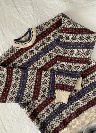 Вінтажний вовняний светр1 фото
