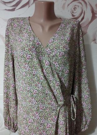 Сукня на запах h&m квітковий принт5 фото