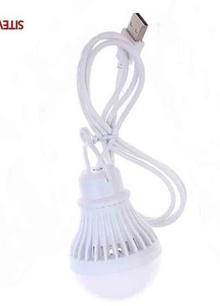 Usb led лампа 7w дуже яскрава з шнуром для powerbank