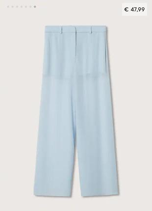 Штани брюки прямі широкі напівпрозорі mango5 фото