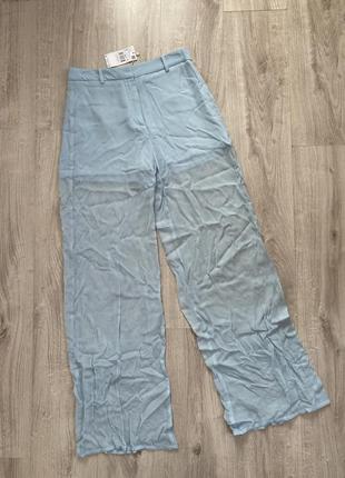 Штани брюки прямі широкі напівпрозорі mango6 фото