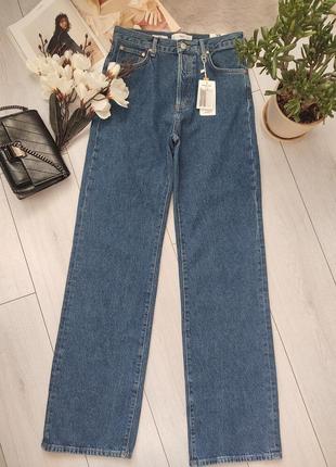 Широкі довгі джинси від mango, 32р, запалення7 фото
