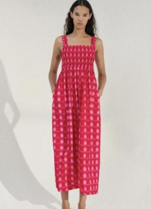 Zara shirred summer dress 2