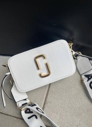 Распродажа женская сумка сумочка marc jacobs white/black logo3 фото