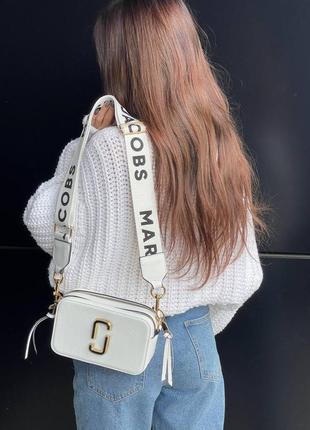 Распродажа женская сумка сумочка marc jacobs white/black logo