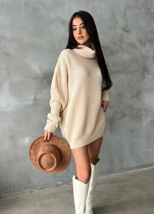 Туника свитер туречки oversize с удлиненным горлышком8 фото