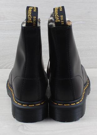 Зимові шкіряні жіночі черевики з хутром dr. martens 1460 serena оригінал6 фото