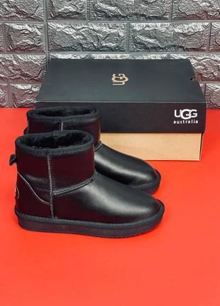 Мужские угги ugg australia чёрные угги зимние на меху