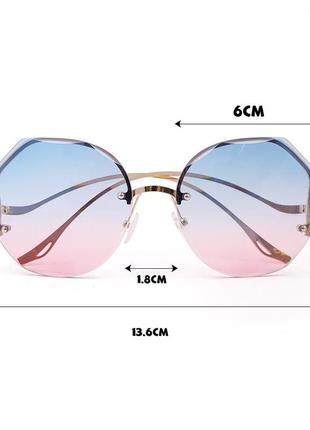 Женские круглые солнцезащитные очки брендовые дизайнерские градиентные модные солнцезащитные очки4 фото