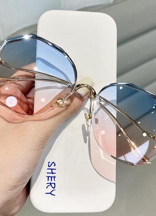 Женские круглые солнцезащитные очки брендовые дизайнерские градиентные модные солнцезащитные очки2 фото